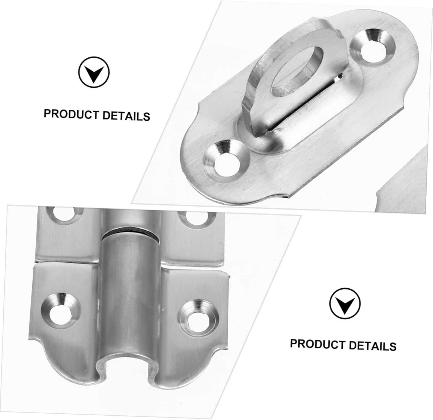 Sliding Door Lock,Small Bolt Lock,1 Set Stainless Steel Pin Safety Door Lock Door Window Bolt Bedroom Slide Bolt Bar Gate Latches Lock Bolt (Color : As Shownx2pcs, Size : 18X8.5cm)