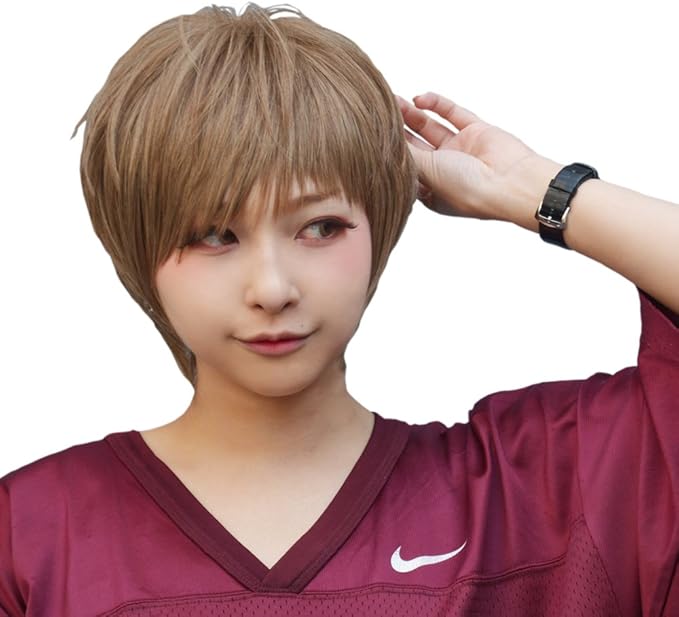 ジャンヌ アシメショート ミルクティーベージュ フルウィッグ 通販 Amazon