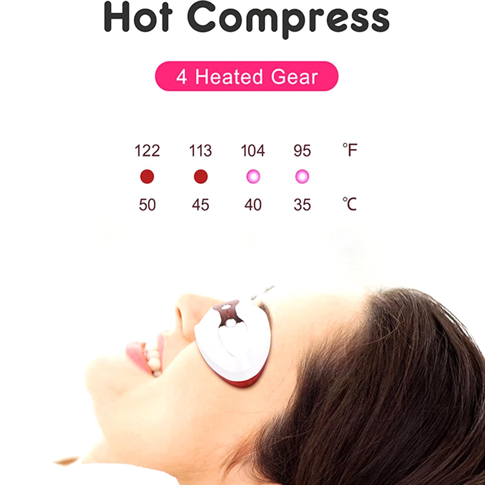 Esaltatore labbra elettrico ricaricabile tramite USB, con aspirazione rimpolpante naturale, da 35 °C a 50 °C, 4 livelli di temperatura regolabili, per labbra lisce, rimpolpano le labbra e riducono le