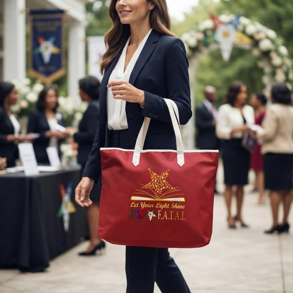 Order of the Eastern Star Tote Bag - Let Your Light Shine Design