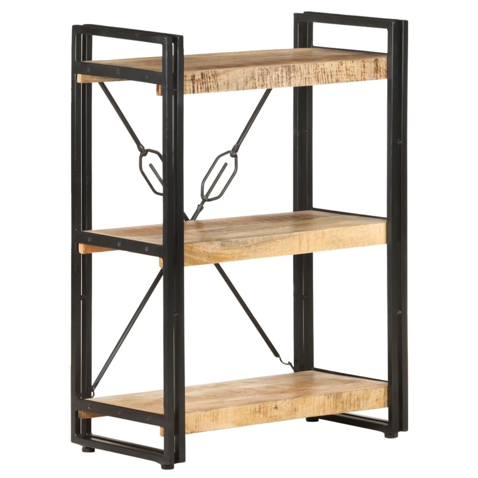 Homgoday 3-poziomowy stojak z litego drewna uchwyt 60x30x80 cm stojak do przechowywania pionowy wyświetlacz do salonu, biura, gabinetu, sypialni