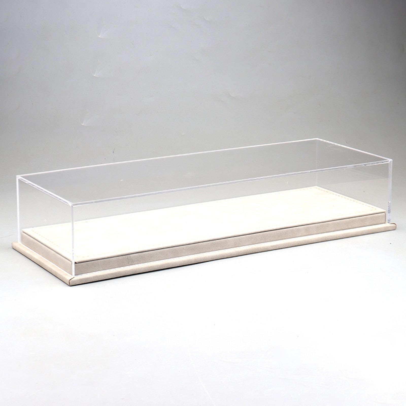 Acryl Vitrine für Modellautos Im Maßstab 1:64, Tischvitrine, Transparente Aufbewahrungsbox für Sammlerstücke Und Spielzeugautos, Beige