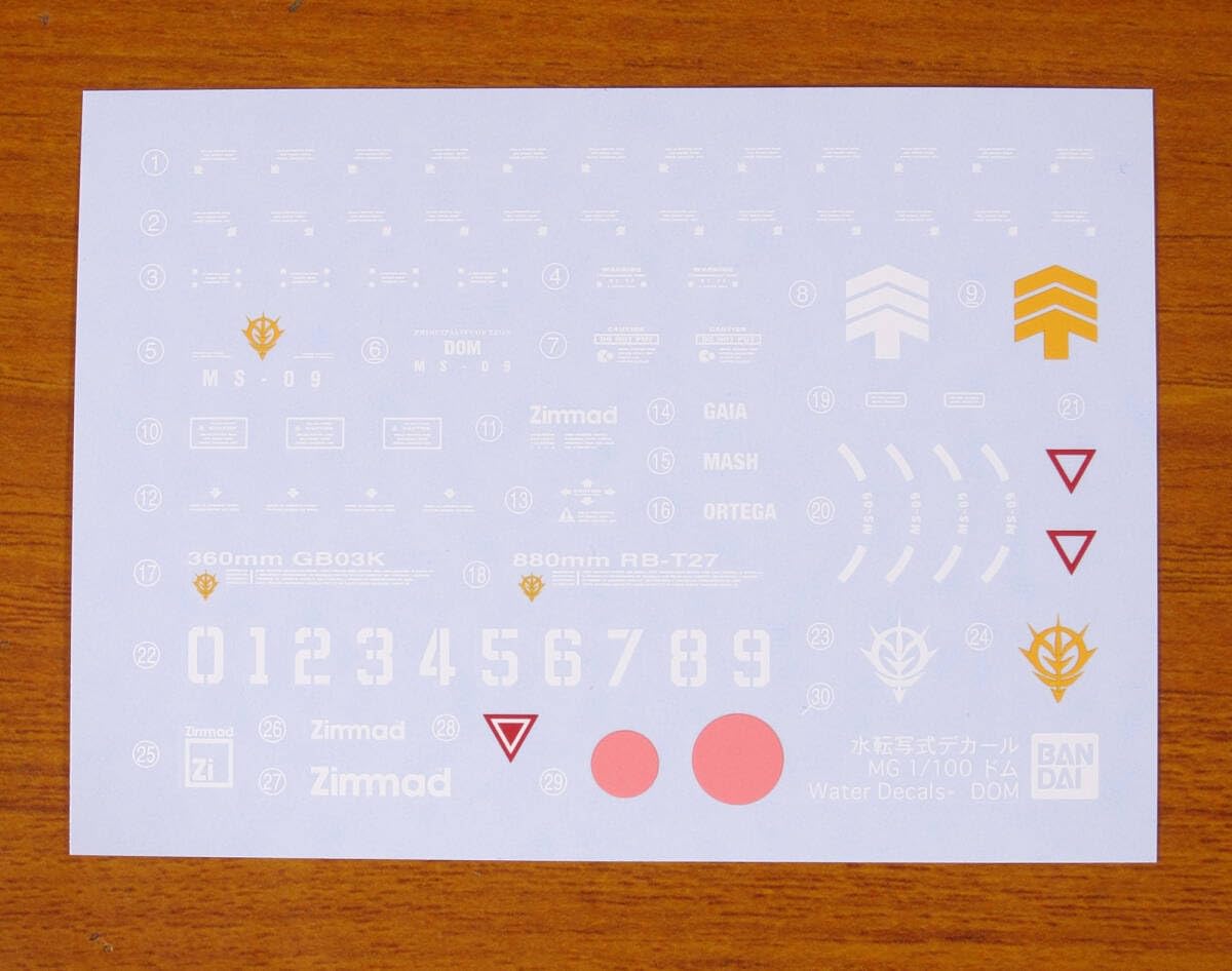 Amazon.co.jp: MG ドム 用 水転写式デカール 製 デカール リックドム