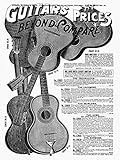 Posterazzi Ad Nreproduction Of 1902 Sears Roebuck & Co. Catalog Advertisement For Guitars. Poster Print by, (18 x 24)
