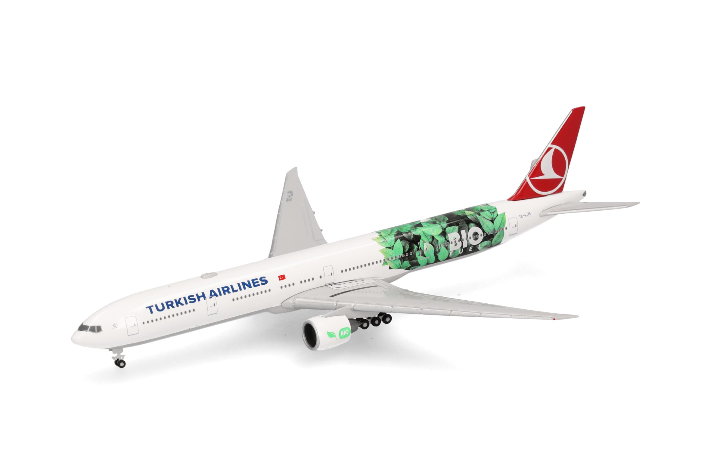 航空機・ヘリコプター herpa Turkish Airlines 1/200 Herpa Turkish Airlines Boeing 777-300ER Bio Fuel TC-LJH, Miniature
