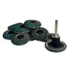 10PCS Curved Flap Disc 2 Inch 40Grit Roll Lock Quick Change Sanding Discs 1PCS 1/4