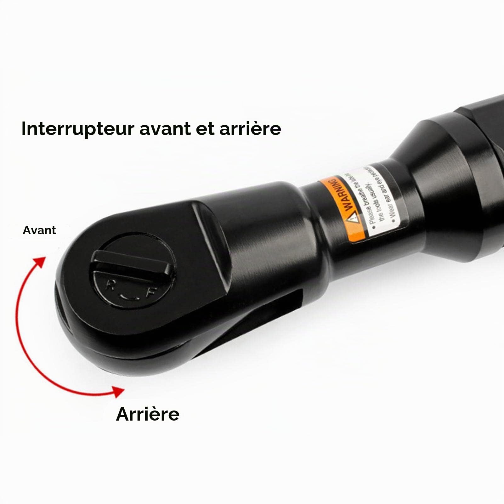Clé à chocs pneumatique à 90 degrés – Outil de clé à angle droit – Outil léger réglable à 90 degrés pour la réparation de la maison, le travail en plein air Zorq