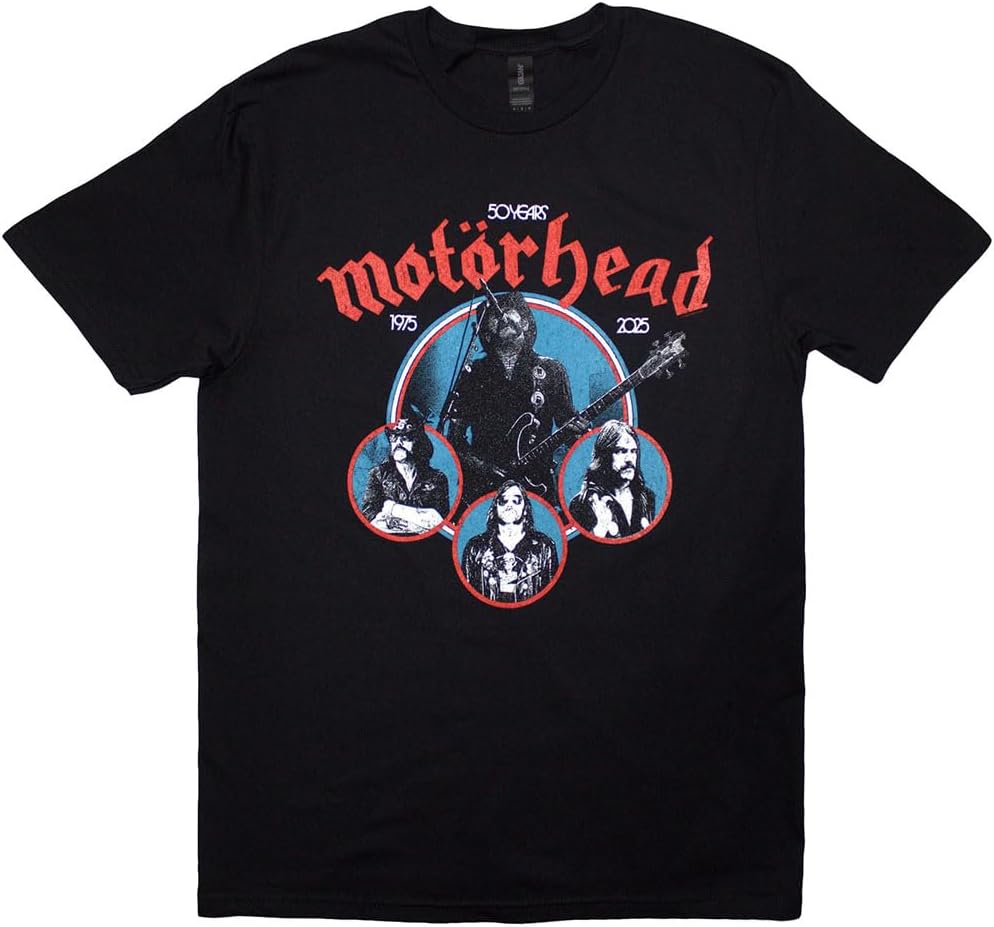 Men's Motorhead 50 Years Lemmy Circles T-Shirt Black