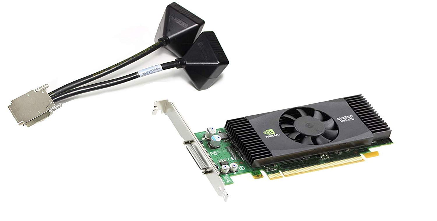 PNY Nvidia Quadro NVS 420 VCQ420NVS-X16 PCI-e 512MB Scheda Grafica a 4 Display - Scatola al Dettaglio
