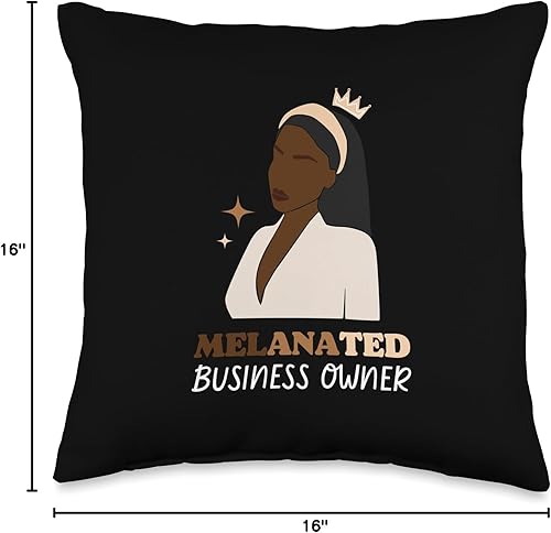 Miniatura 5 de Melanated Business Owner Black Woman Pride African Almohada americana, 18x18, multicolor