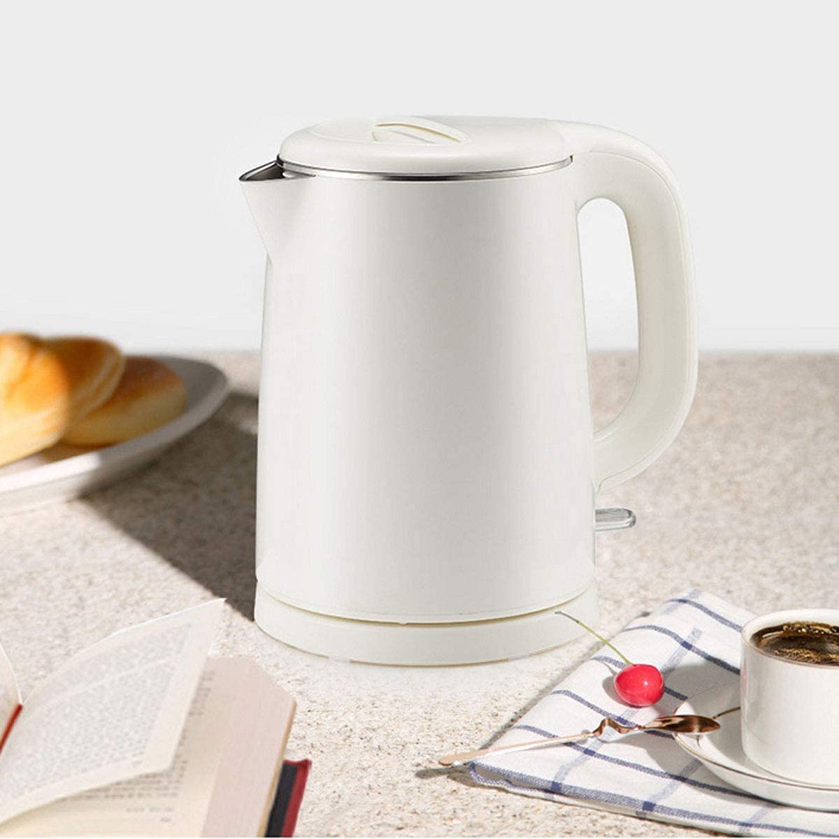 bouilloire électrique, Bouilloire électrique de voyage portable, 1 L, blanche