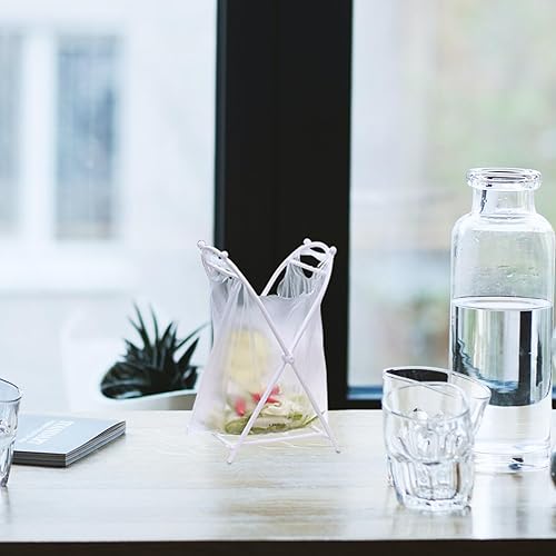 Miniatura 5 de Healifty Soporte de bolsa de basura portátil Pp Estante de almacenamiento blanco simple