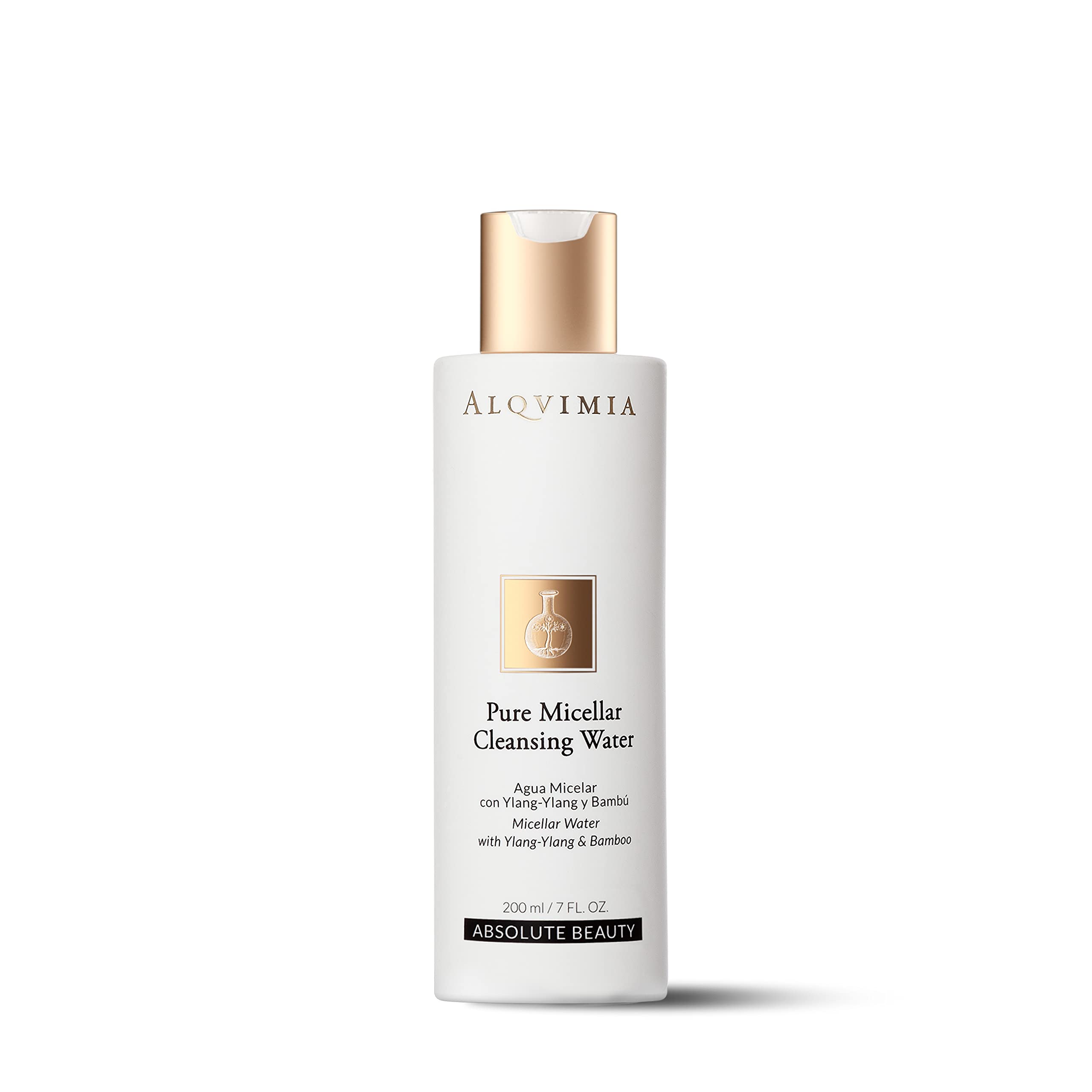 Alqvimia Micellar Cleansing Water with Ylang-Ylang and Bamboo, Make Up Remover, Facial Cleansing and Protection Against Blemishes, Facial Toner for Day and Night, 200 ml