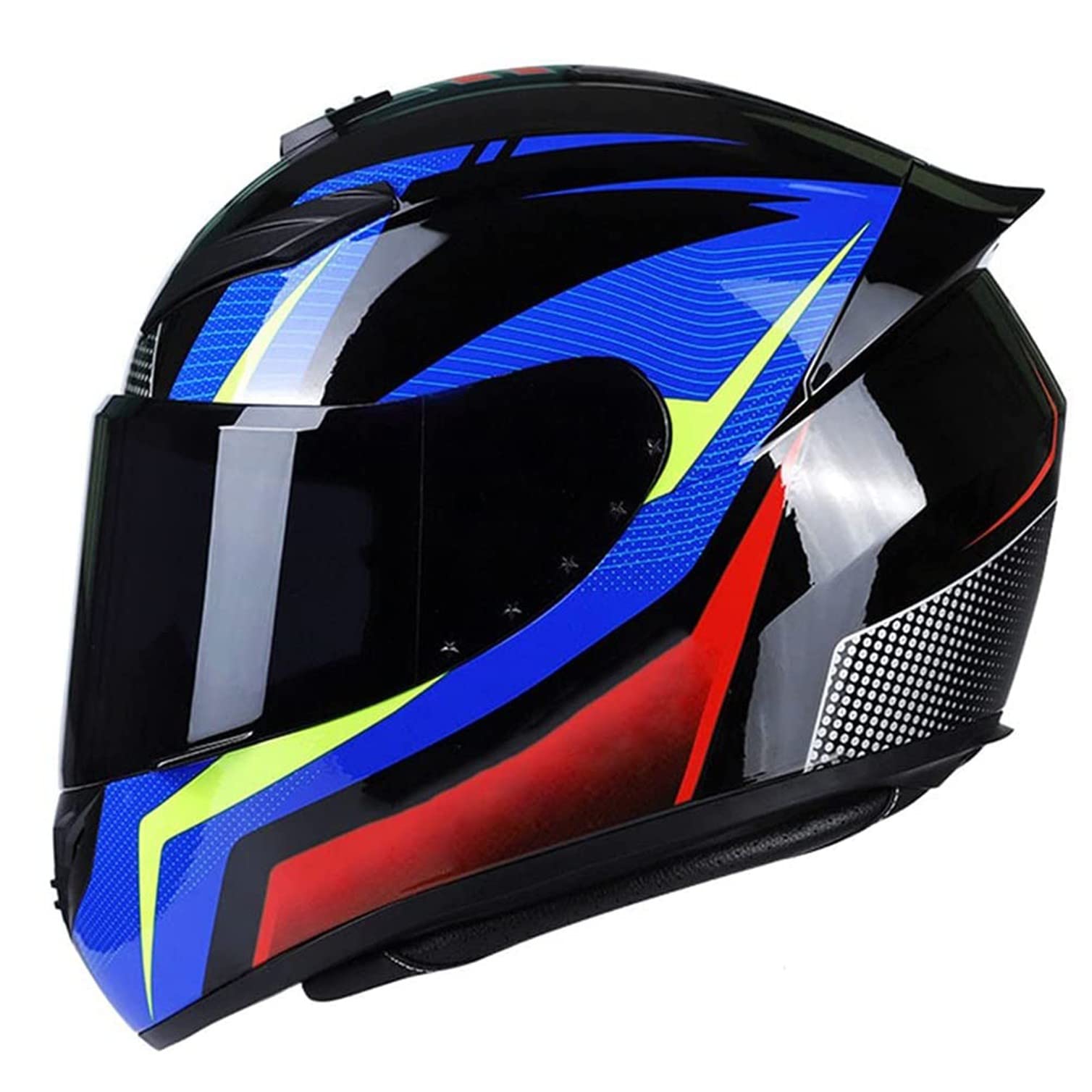 Motorradhelm Motorrad-Integralhelme Mit Doppelvisier Motorcross-Helme ECE-Geprüft Integral-Rennmotorradhelm, Für Erwachsene Herren Damen
