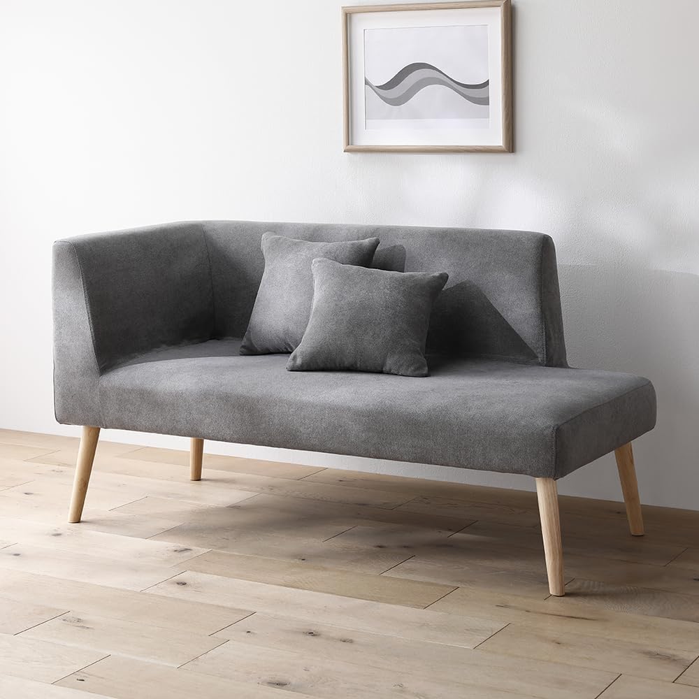 取付無料！ウニコ アルベロ 北欧風水色ファブリック3人掛けソファ