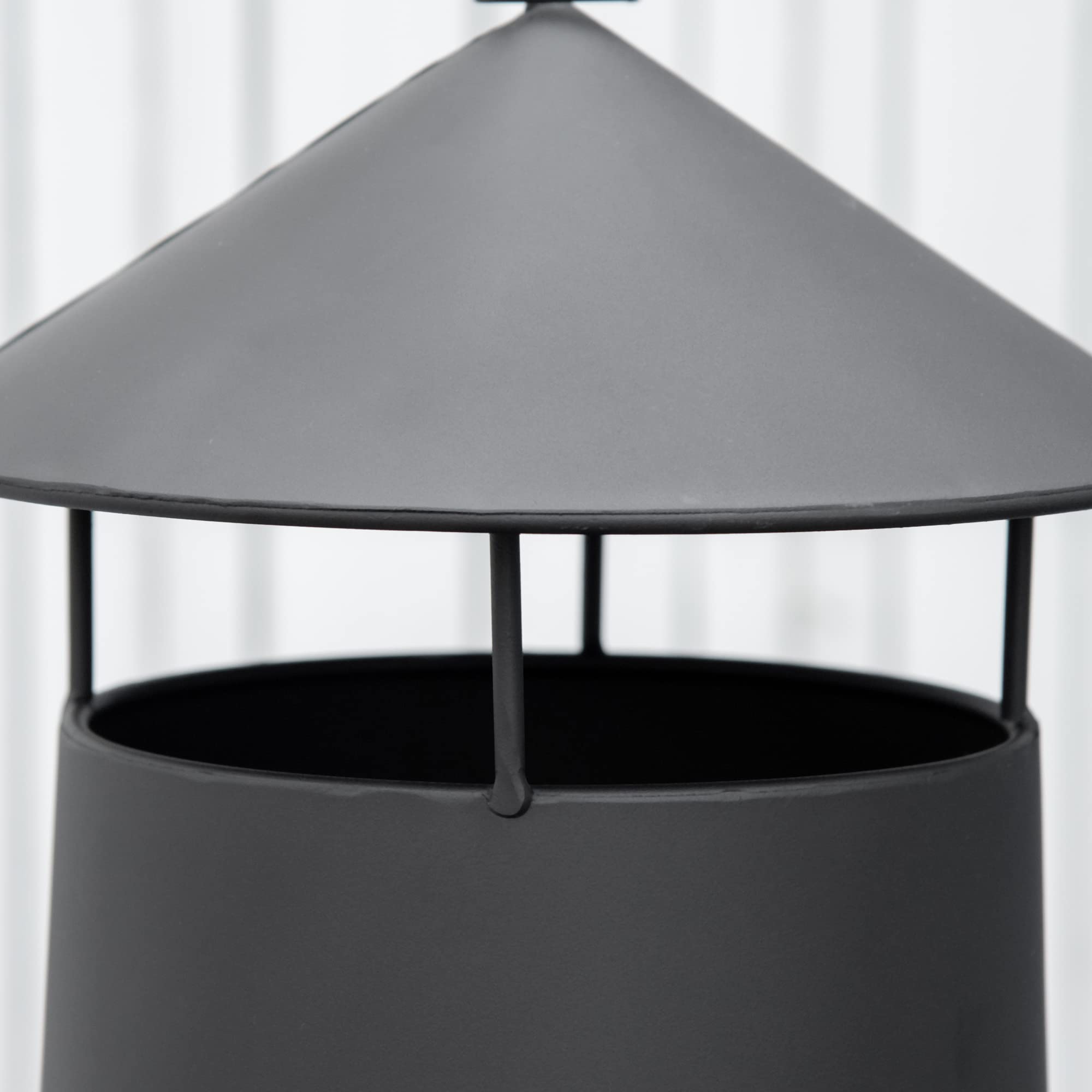 Outsunny Chimenea de exterior brasero mexicano Altura 133 cm, Diámetro 45, Metal con gran chimenea - Almacenamiento de troncos - Negro
