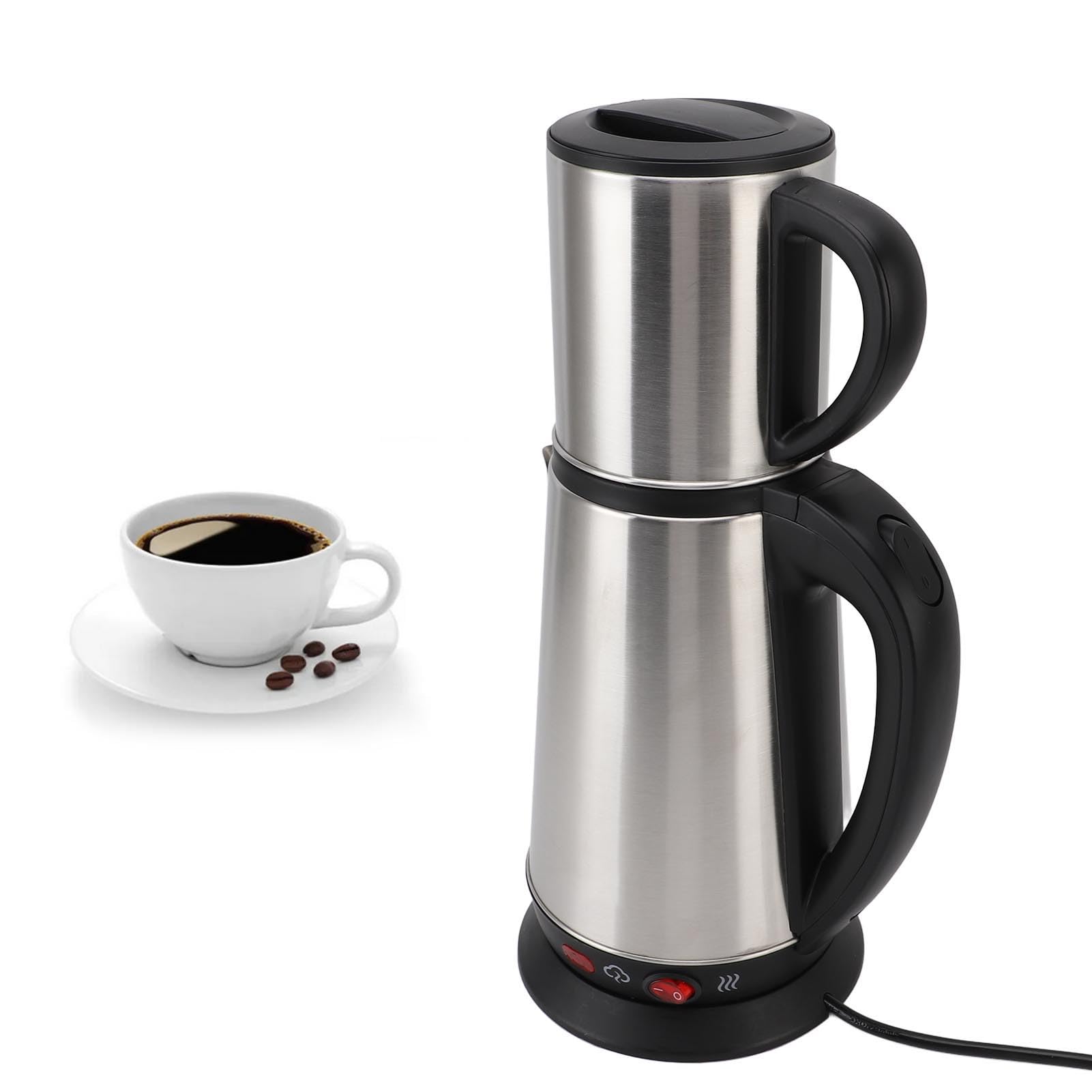 Bouilloire électrique Turque, Double Bouilloire en Acier Inoxydable 1L et 2L Bouilloire à thé Bouilloire à café Bouilloire à Eau Pot à café Pot à Eau Pot à thé Théière Turque pour la Maison