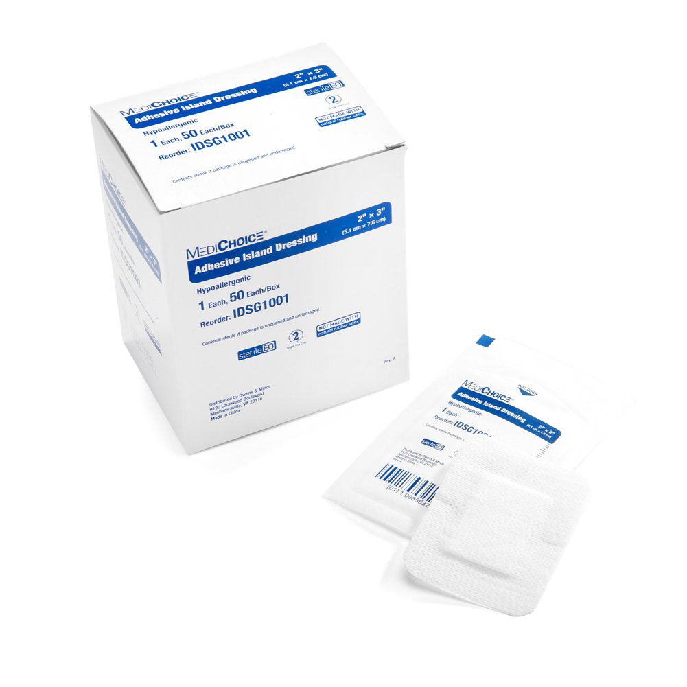 Dukal DUK 4075 Non-Woven Island Dressing, Sterile, 4