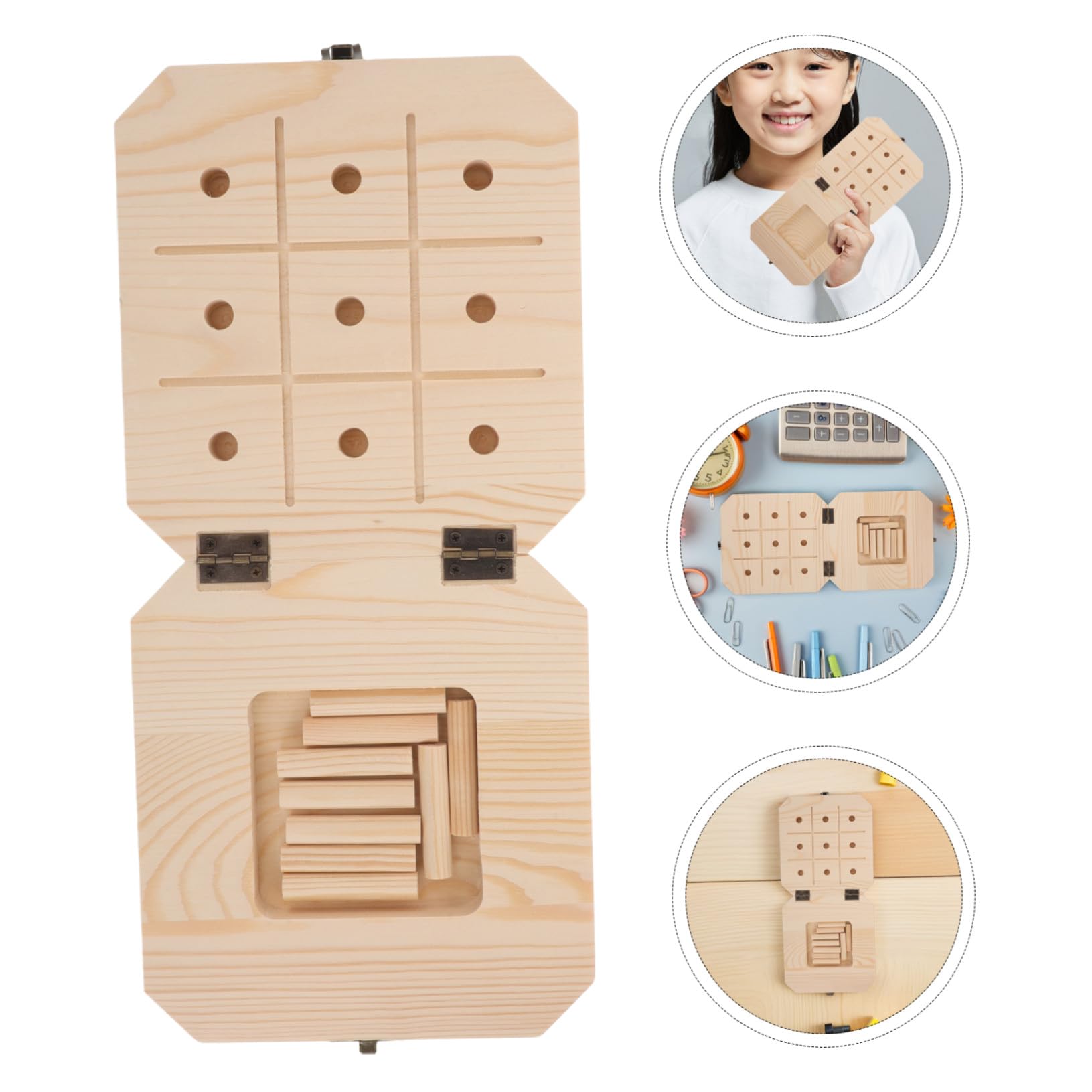 Juguetes Montessori de Madera para Pequeños Tablero Sensorial de Equilibrio y Bloques Apilables para Desarrollo Motriz y Coordinación Educativo para Preescolar Casa y Escuela