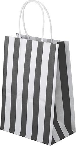 Miniatura 7 de RNORRI Bolsas de regalo pequeñas de 5.25 x 3.75 x 8 pulgadas, 50 bolsas de papel con asas, bolsas de papel kraft para negocios, fiestas, bodas,