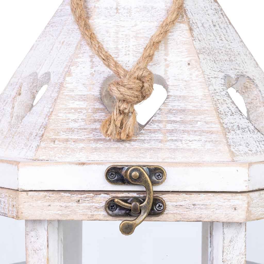Farol portavelas de Madera 22x22x51h cm