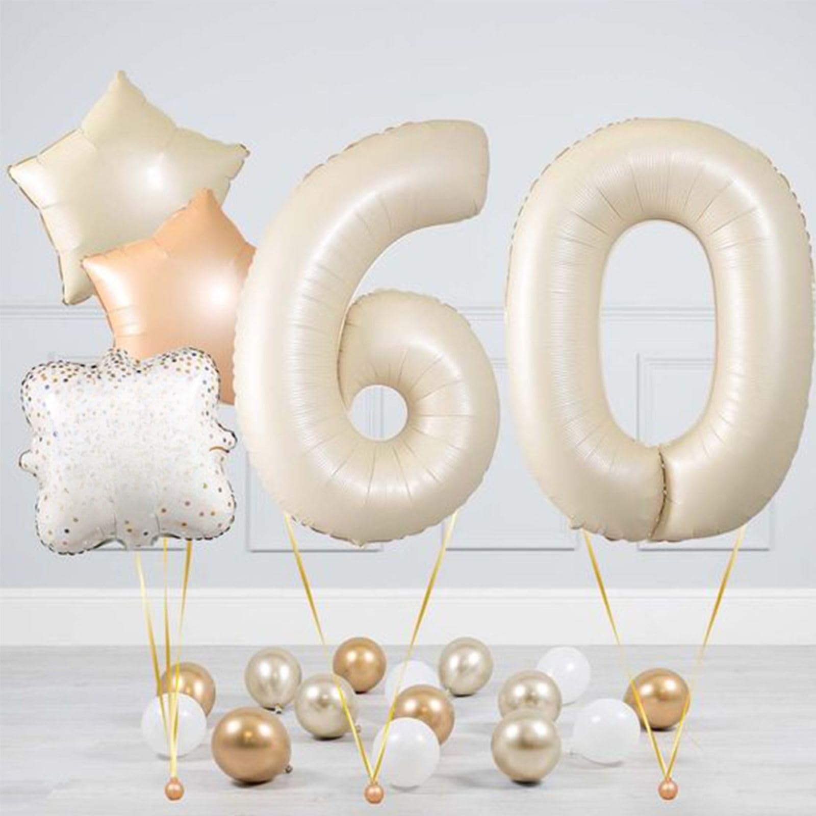 Amazon.com: 40 Inch Cream White 9 Balloon Numbers, Large Number 9