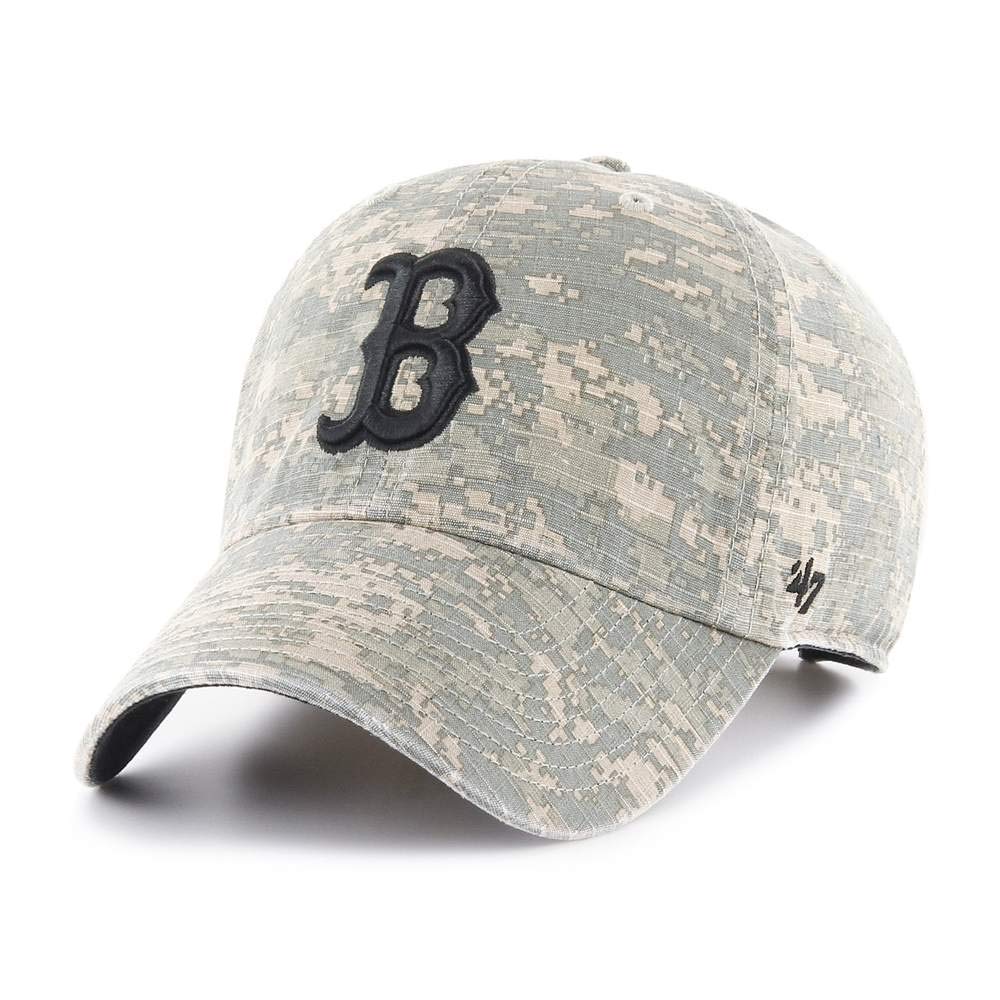 Brand Boston Red Sox Phalanx Clean Up Adjustable Hat - Digital Green Camo/Black - MLB Baseball Cap, Digital Camo, Green, Black, One size