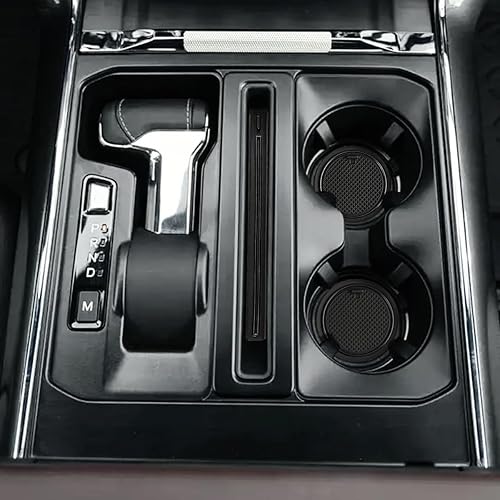 Auovo Forros de inserción para portavasos para Ford F150, accesorios 2023 2022 2021 antipolvo para consola central de puerta de bolsillo interior