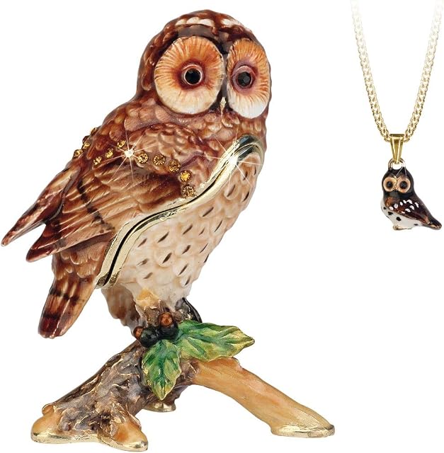 Arora Secrets from Hidden Treasures 1038 Tawny Owl Trinket Box, Multicolour, One Size