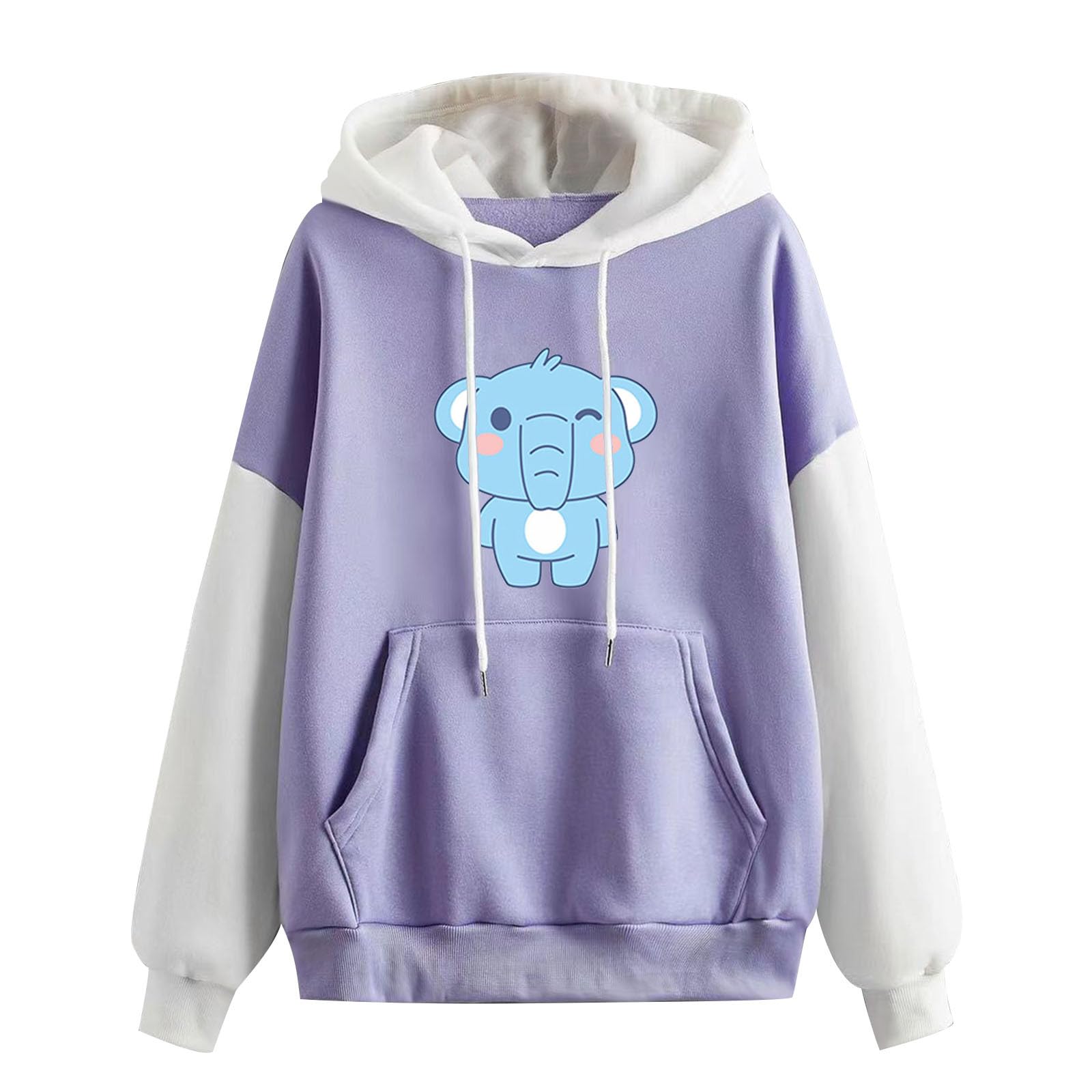 Sweatshirt for Women Fall Fashion Preppy Pullover Cute Tops Animal Print Hoodies Y2K Baggy Sweatshirts for Teen Girls