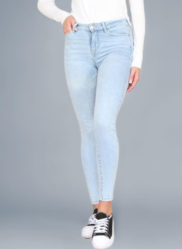 Ex High Street Brand Shaping Jeans for Women UK, High Waisted Jeans Womens Blue Ladies Jeans Mid Rise Stretchy Denim