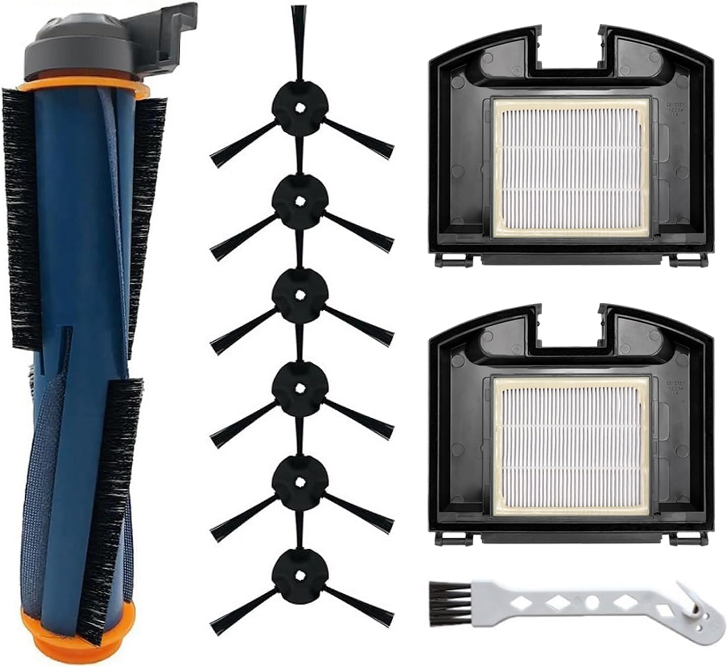 10PCS Set for Shark RV2310 Matrix Vacuum Cleaner Spare Parts, 1 Main Brush, 2 Filters, 6 Side Brushes, 1 Cleaning Brush
