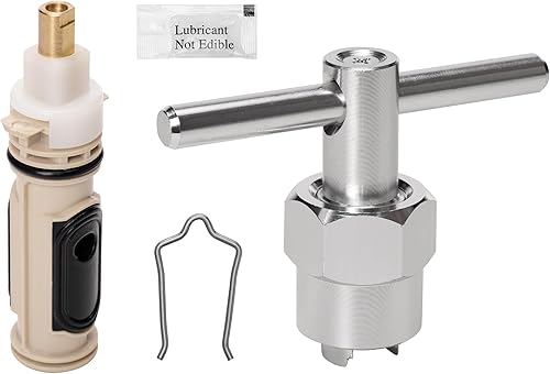 BlueStars Cartucho de repuesto 1222 de alta calidad con herramienta de extracción de extractor 104421, compatible con grifo Posi-Temp de una manija