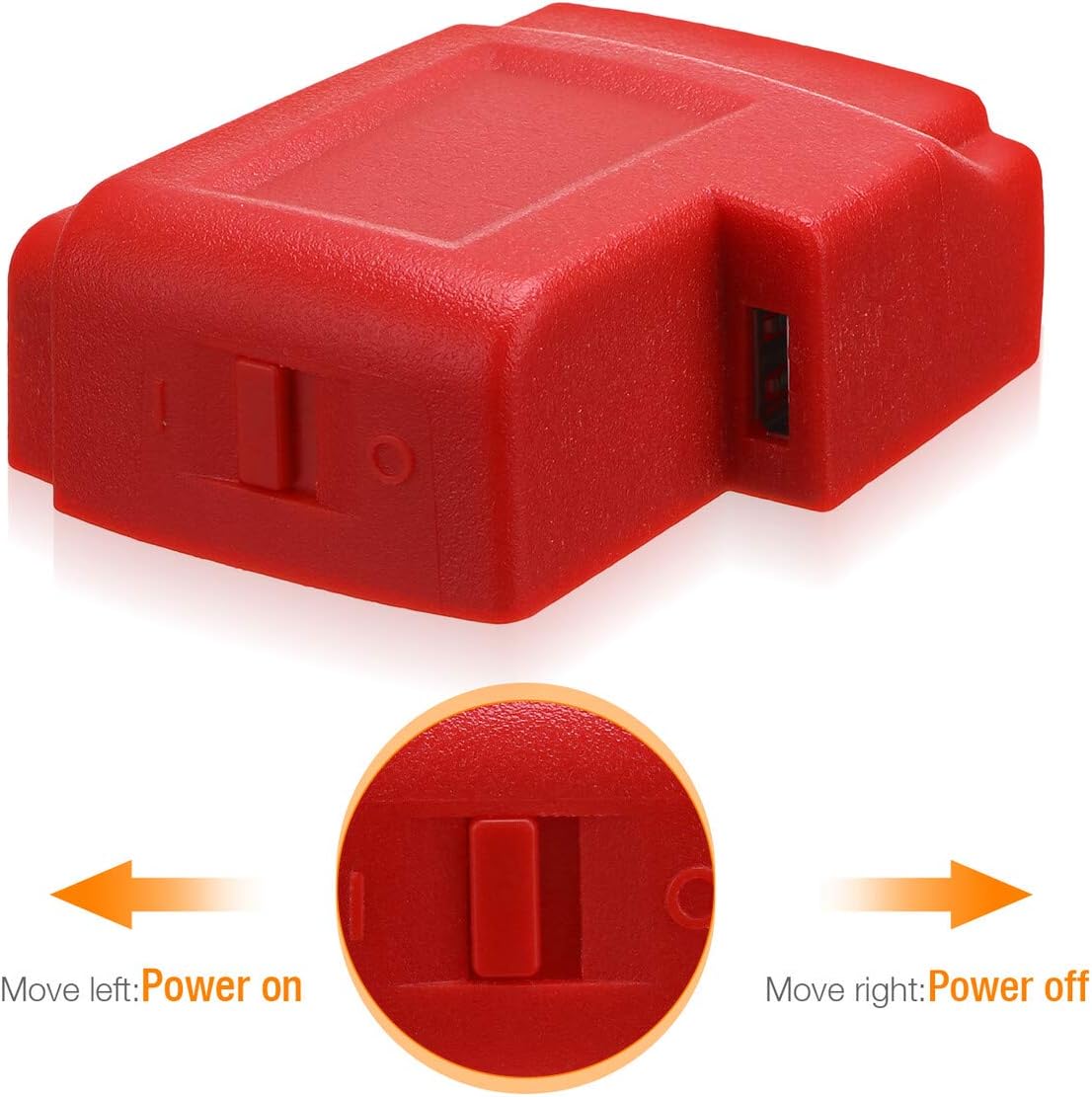 Replacemen for M18 Battery Charger Adapter,Compatible with Milwaukee 18V | for 49-24-2371 M18 Power Tools Battery Charger Adapter, with USB