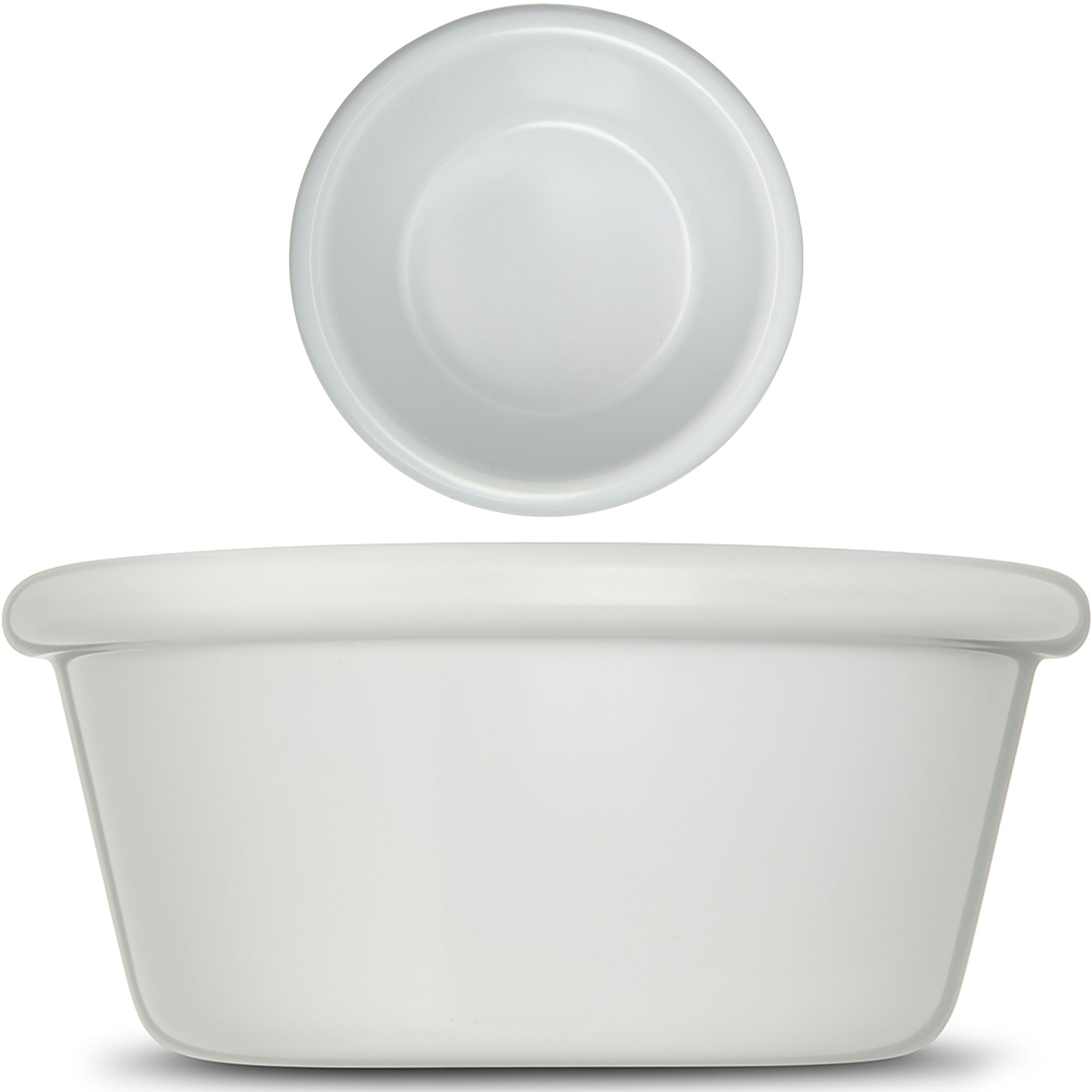 CFS Ramequín liso de plástico, 6 onzas, blanco, (paquete de 48)