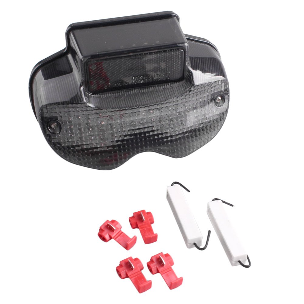 Luz trasera de freno ahumada, luces traseras, lámpara con señal de giro integrada para BANDIT 600 1200 2000-2005, lente ahumad