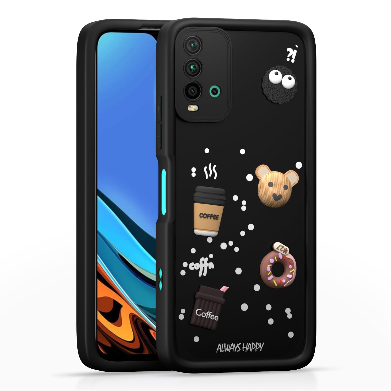 Amazon Basics Redmi 9 Power/Poco M3 3D Bear Silicone Case Black