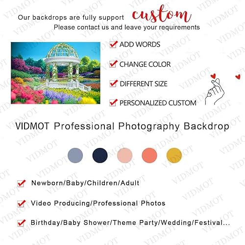 Miniatura 5 de BJXTVV135 - Fondo de flores de primavera de 7 x 5 pies para jardín, pabellón floral para despedida de soltera, boda, fiesta, decoración de campo,