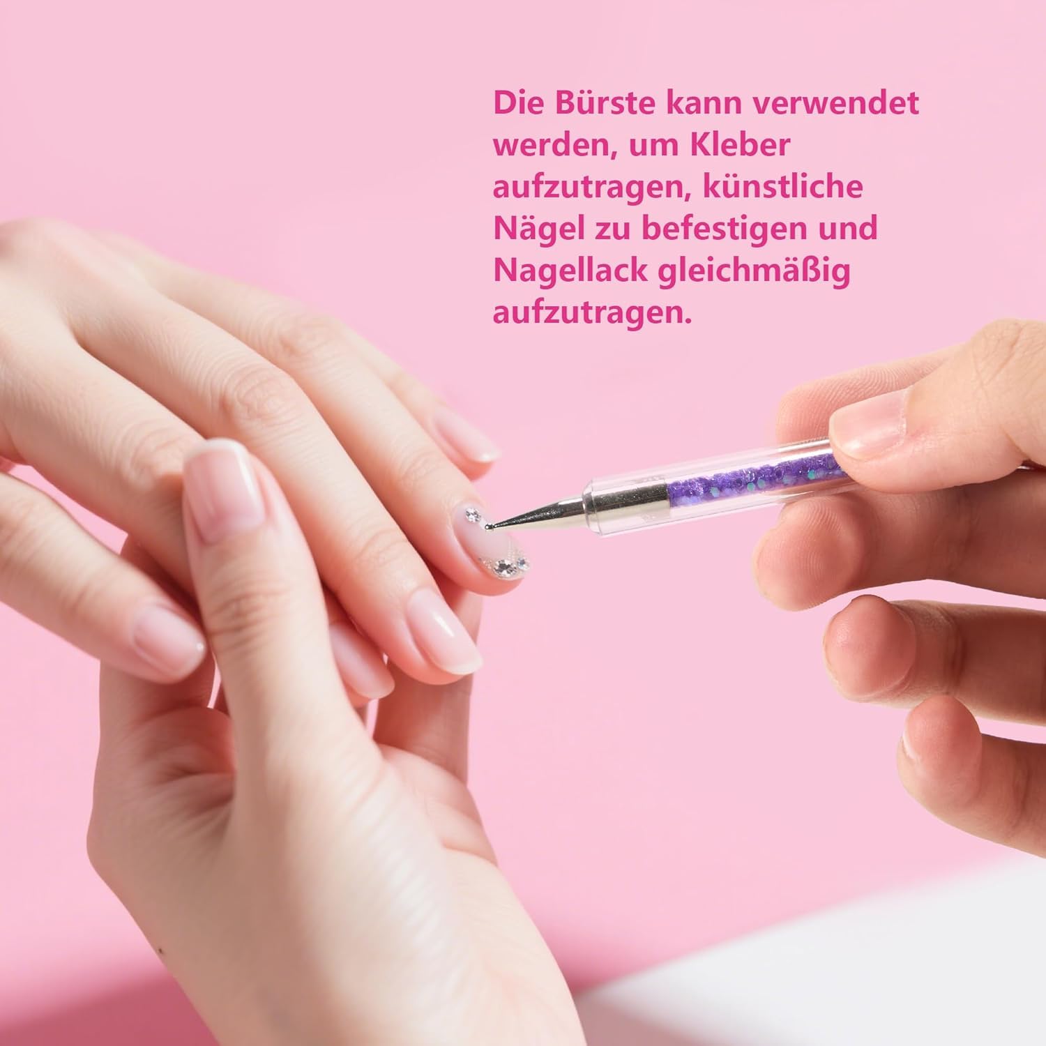 8 Pinceles para Uñas Dobles + 1 Cepillo de Espuma, Herramientas Profesionales de Manicura, Ideales para Uñas Semipermanentes, Gel de Uñas y Pintura Creativa — view 3