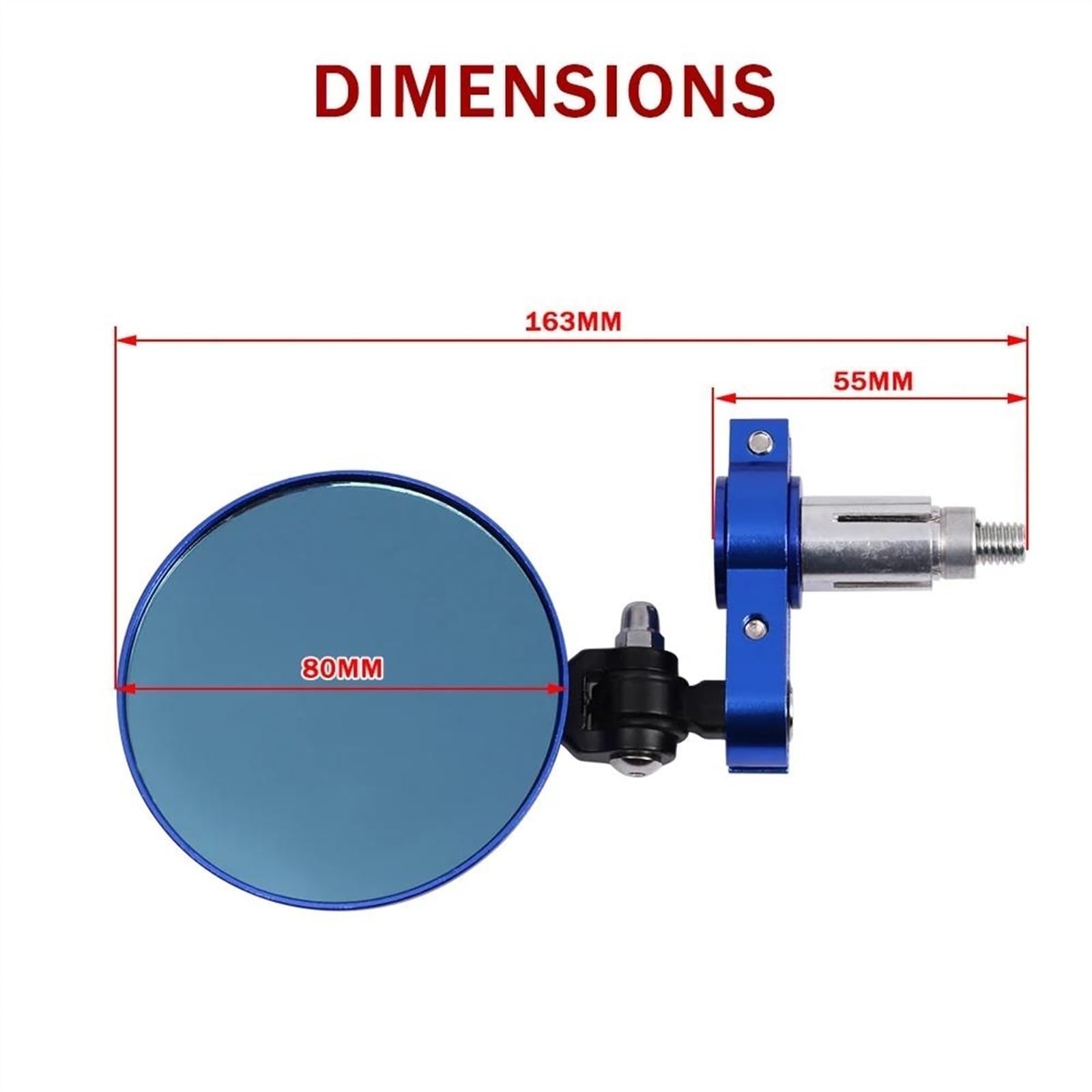 Accessori Eleganti Manubrio Specchietti Laterali per Moto da 7/8 "22mm Ricambi per Specchietti Retrovisori Laterali Bar End per Ducati (Color : Argento)