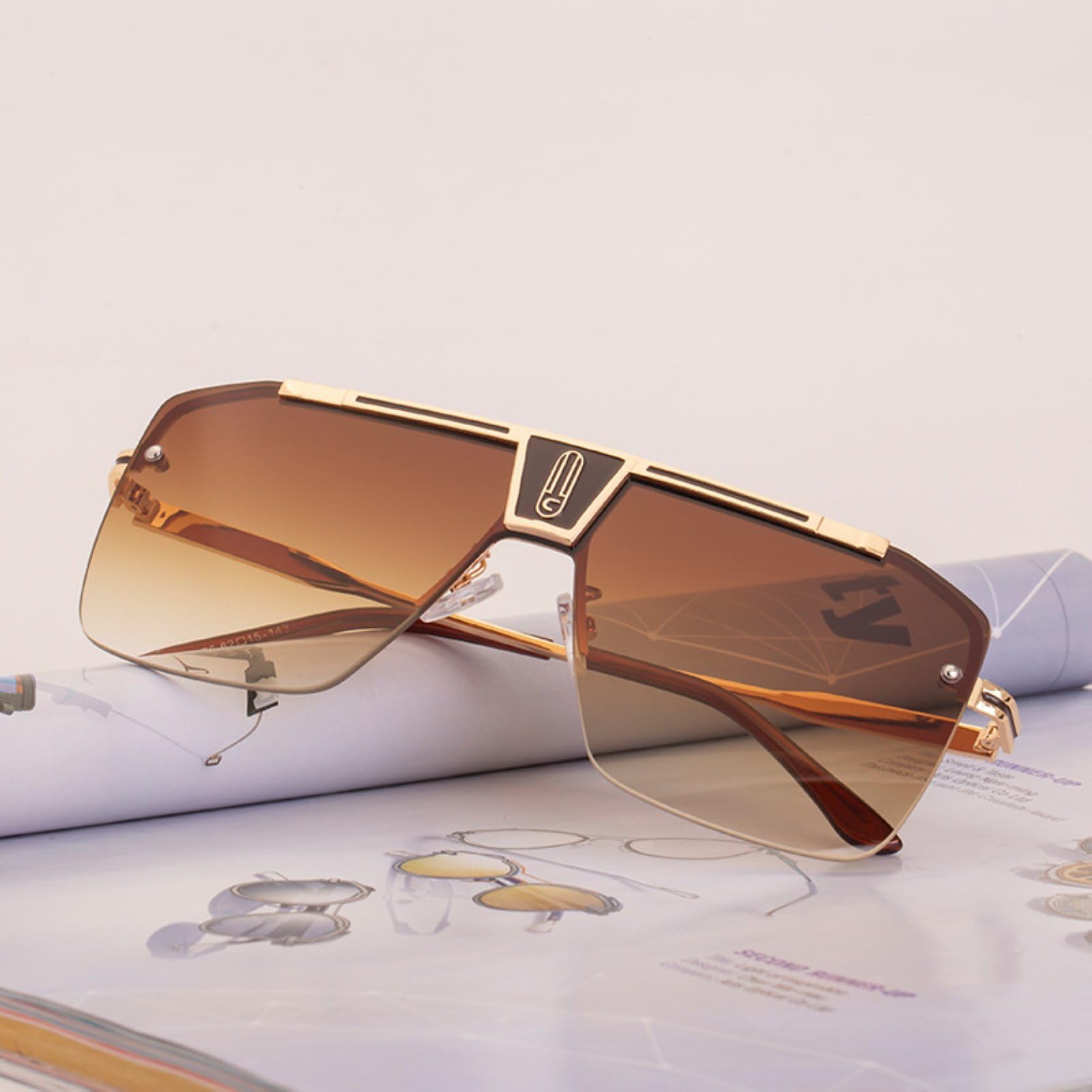 Leichte Retro-Sonnenbrille Für Männer Sonnenbrille Mit Nasenpolster Aus Kunststoff Autofahren Angeln Golfen Strandsonnenbrille