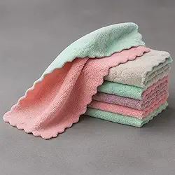 Kit 6 Panos Premium De Qualidade, Microfibra, 28x28cm, Multiuso, Reutilizável, Para Limpeza De Pia Móveis Carro Vidros E Casa, Marca VARENZIA