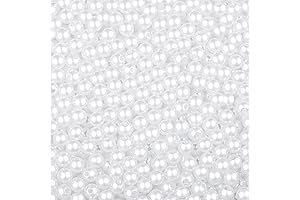 1500 Pieces 6mm White Pearl Beads: Crafting Essentials for Jewelry Making