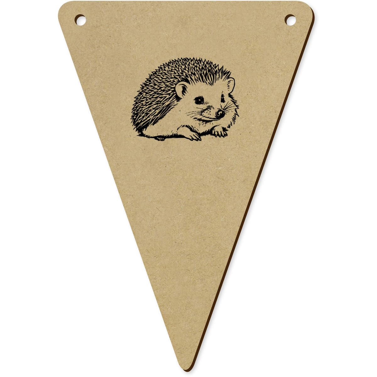 Azeeda 5 x 140mm 'Sitting Hedgehog' Bunting Pennants/Flags (BN00083946)