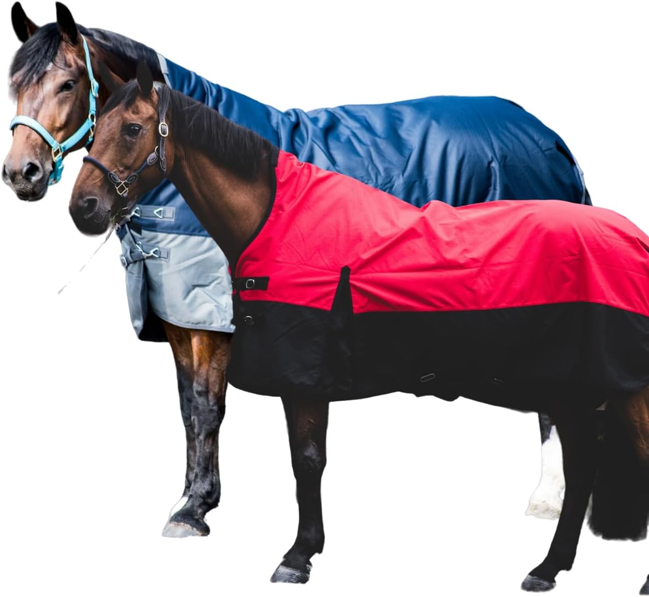 Pferdedecke 600D High Neck Polar Fleece Weidedecke Winterdecke Regendecke Marineblau/Grau 135 Pferdedecke 600D High Neck Polar Fleece Weidedecke Winterdecke Regendecke Marineblau/Grau 135