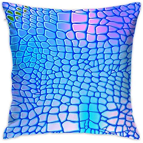 QIPNVY Decorative Throw Pillow Covers 18x18 Inch, Blue Snake Textures Outdoor Pillows Cushion Cover Soft Zippered Pillowcase Sofa Bedroom Car Cover