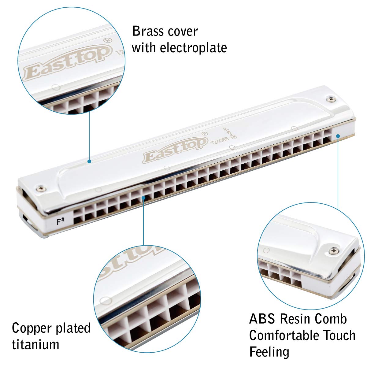 Armonica Tremolo Professionale 24 Fori - Chiave Di Do E Sol | Marca Origlam - Foto 6