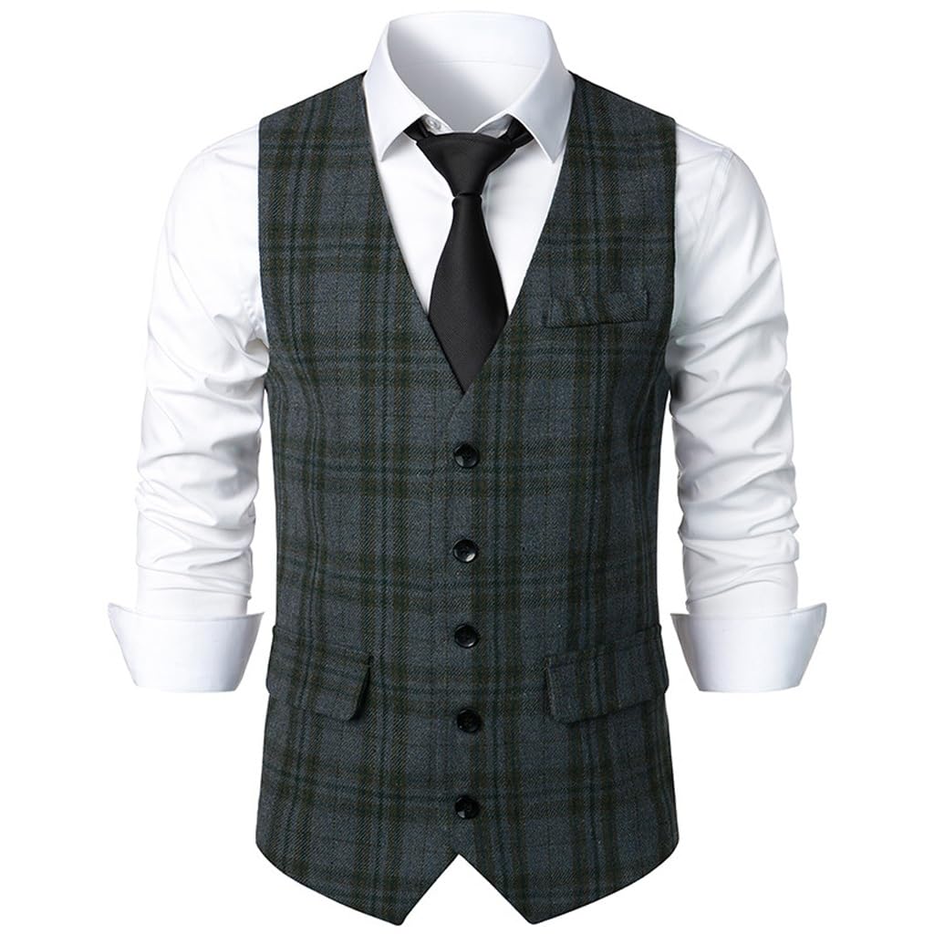 Gilet rétro JFDBGU pour homme coupe slim casual taille L