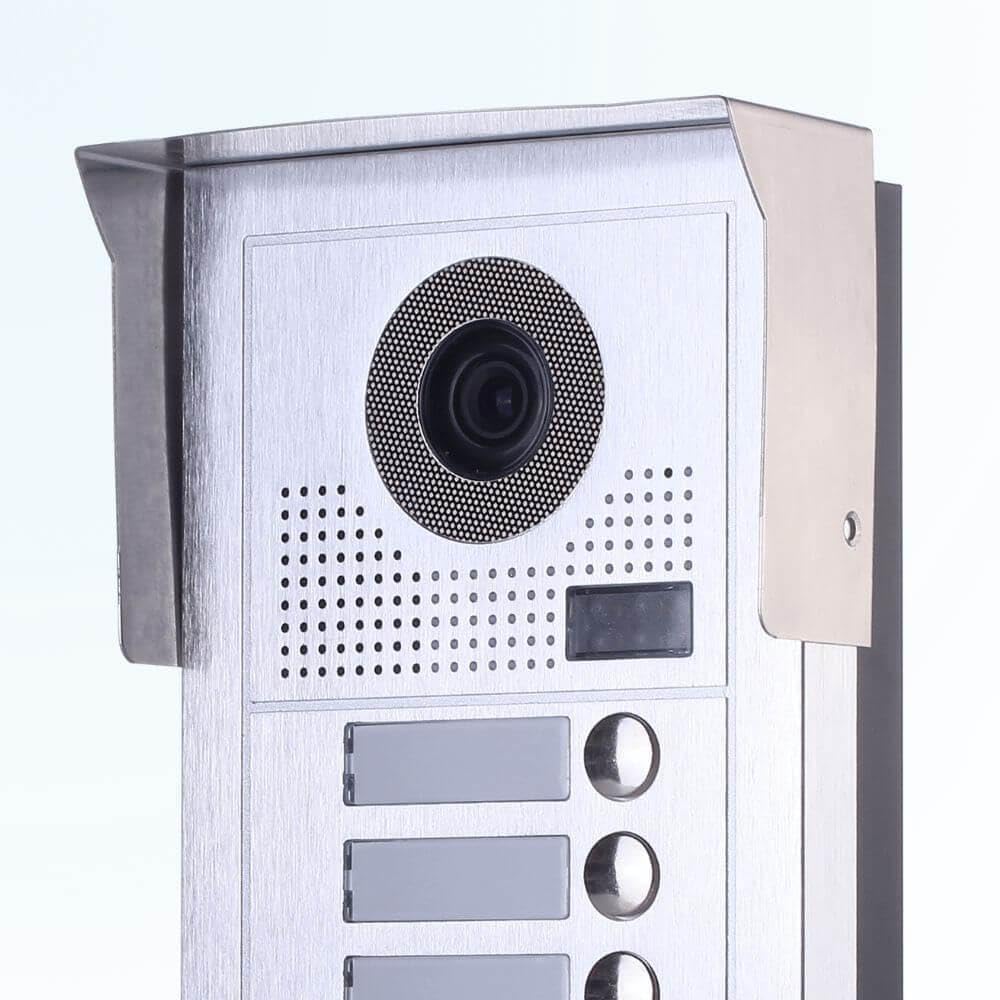 Portier interphone vidéo Classic-2 4 Fils - 1 écran Noir - avec Lecteur de Badge