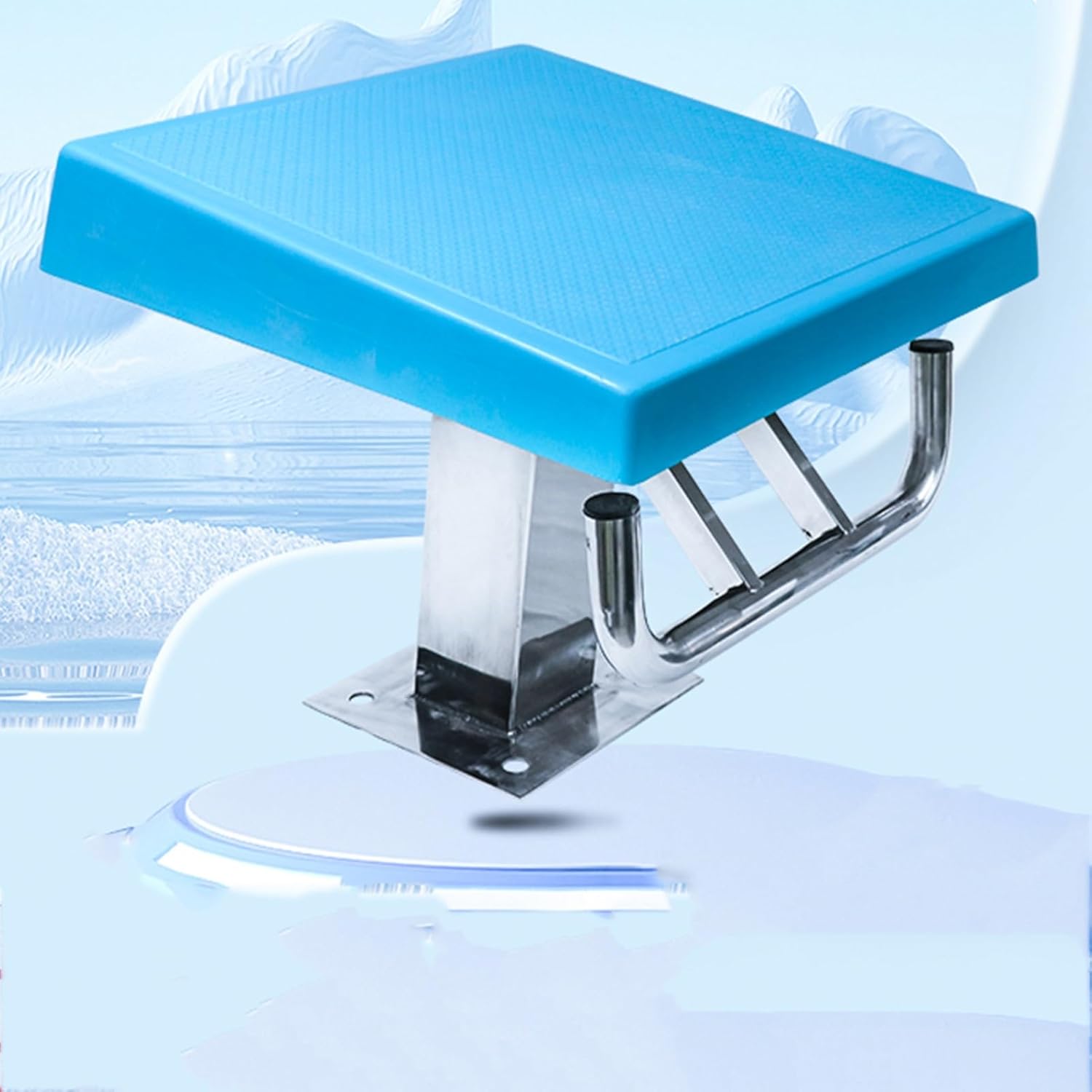 Standard Pool Diving Platform, Professional Swim Training Competition Diving Boards, Non-Slip Inclined Countertop with Stainless Steel Base for Stadiums